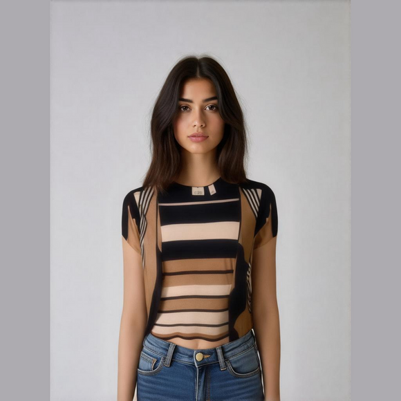 Cato Striped Open Cardigan M - Picture 1 of 6